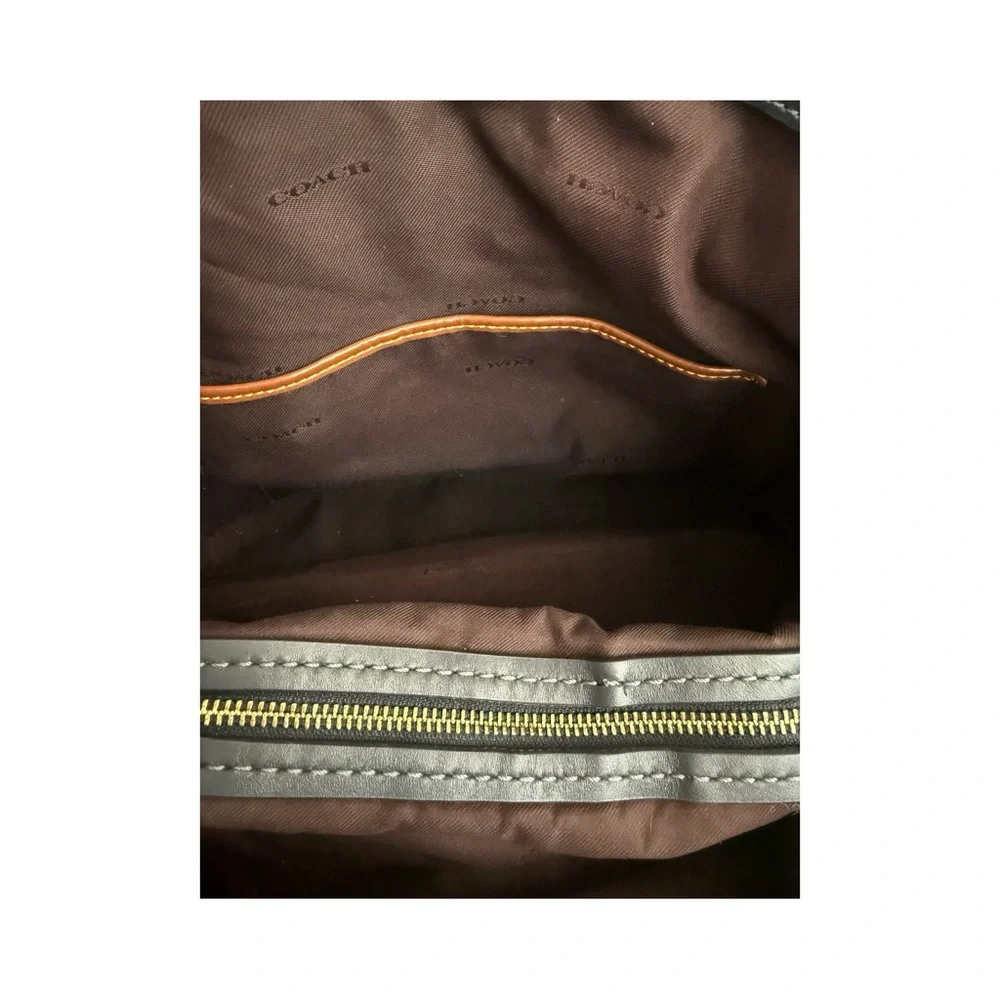 Coach Dalton 31 Horse and Carriage Jacquard Shoulder Bag - Blue Denim. LIKE NEW - Picture 12 of 13